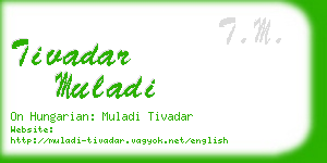 tivadar muladi business card